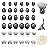   24 Set 4 Style Oval Plastic Craft Safety Screw Noses DOLL-PH0001-43-1