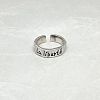 Motivational Slogan Alloy Cuff Rings FS-WGE3CFE-03-1