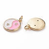 Brass Micro Pave Clear Cubic Zirconia Pendants KK-C100-16G-3
