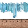 Spray Painted Electroplate Natural Quartz Crystal Points Beads Strands G-Q610-02D-4