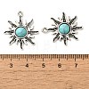 Tibetan Style Alloy Pave Imitation Turquoise Pendants FIND-NH0001-01AS-3