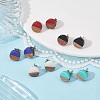 Resin & Wood Stud Earrings EJEW-JE05284-1