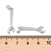 Brass Micro Pave Clear Cubic Zirconia Pendants KK-G549-16C-P-3