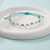 Handmade Glass Seed Bead Woven Flower Braided Bracelets TP2141-1