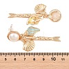 Alloy Enamel with Plastic Pearls Stud Earrings EJEW-Z172-05G-02-3