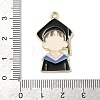 Graduation Theme Alloy Enamel Pendants ENAM-G226-01B-4