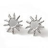 304 Stainless Steel Sun Stud Earrings EJEW-C114-28P-2