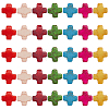 5 Strands Greek Cross Synthetic Turquoise Bead Strands TURQ-SC0001-14-1
