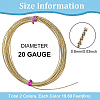2Rolls 2 Colors Brass Wire CWIR-BC0001-37-2