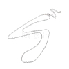 Anti-Tarnish Platinum Rhodium Plated 925 Sterling Silver Chain Necklace NJEW-A011-02P-1