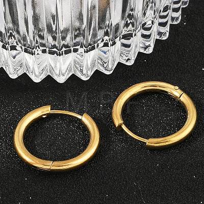 202 Stainless Steel Huggie Hoop Earrings LS-EJEW-F111A-18mm-G-1