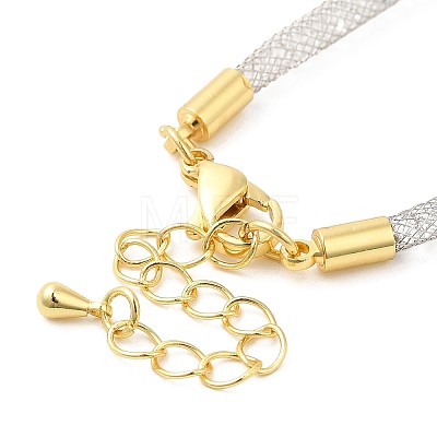 Brass Mesh Chain Link Bracelet Making DIY-B066-01G-04-1