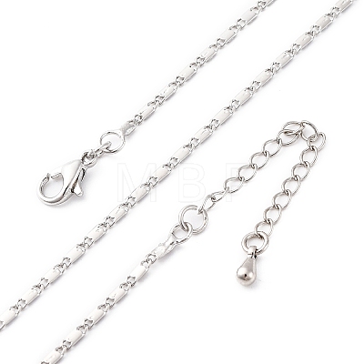 Brass Link Chain Necklaces for Women NJEW-D302-12P-1