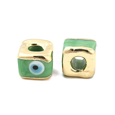 Brass Enamel Beads KK-F842-01C-1