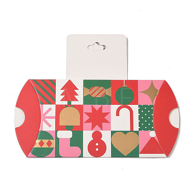 Christmas Theme Paper Pillow Gift Boxes CON-B012-04-1