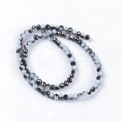 Electroplate Glass Faceted Rondelle Beads Strands EGLA-D020-3x2mm-M3-1