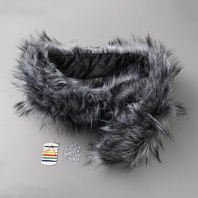 Artificial Wool Fur Collar AJEW-WH0596-731B-1