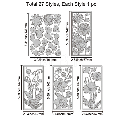 Carbon Steel Cutting Dies Stencils DIY-WH0309-2035-1