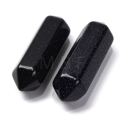 Synthetic Blue Goldstone Double Terminated Points G-C153-01A-1