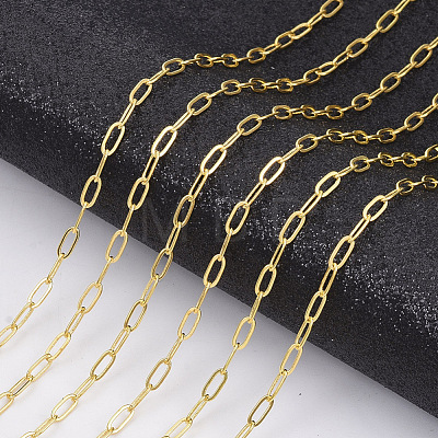 Brass Paperclip Chains X-CHC-S008-001D-G-1