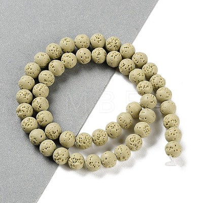 Synthetic Lava Rock Dyed Beads Strands G-H311-08B-01-1