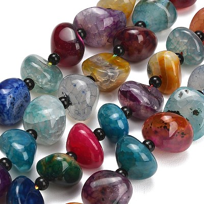 Natural Dragon Veins Agate Beads Strands GG-L001-I01-01G-1