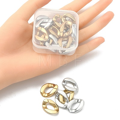 20Pcs 2 Colors Opaque Spray Painted Acrylic Linking Rings OACR-YW0001-52-1