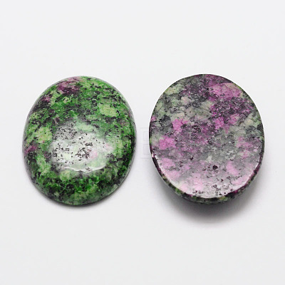Oval Natural Ruby in Zoisite Cabochons G-K020-20x15mm-09-1