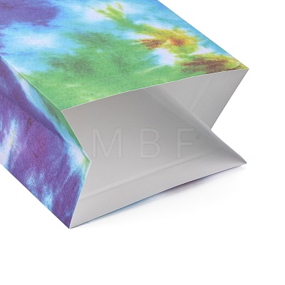   Rectangle with Tie-Dye Pattern Kraft Paper Bag CARB-PH0002-07-1