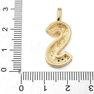 Brass Micro Pave Cubic Zirconia Pendants KK-B126-02G-S-1