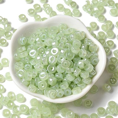 Imitation Jade & Luster Glass Seed Beads SEED-E001-J3x6mm-A03-1