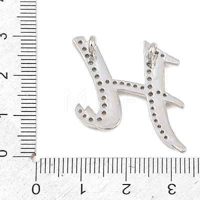 Brass Micro Pave Clear Cubic Zirconia Pendants CU-CBA8481-01P-H-1