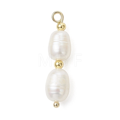 3Pcs 3 Styles Natural Pearl Rice Pendants PALLOY-JF04739-1