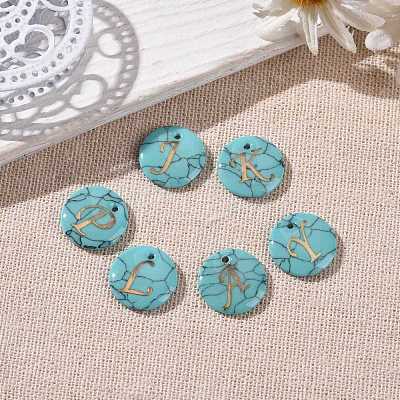 Synthetic Turquoise Charms G-MSMC007-36-1