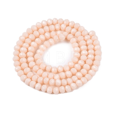 Opaque Solid Color Imitation Jade Glass Beads Strands EGLA-A044-P4mm-D05-1