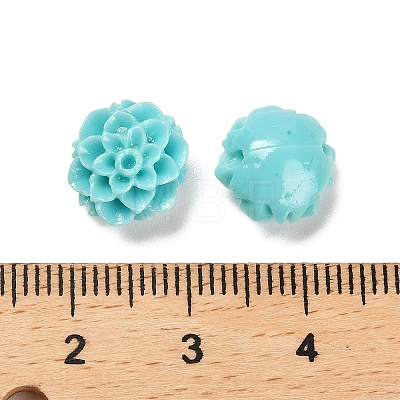 Synthetic Coral 3D Flower Rose Beads CORA-L046-A06-1