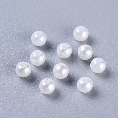 Acrylic Pearl Round Beads For DIY Jewelry and Bracelets X-PACR-6D-1-1