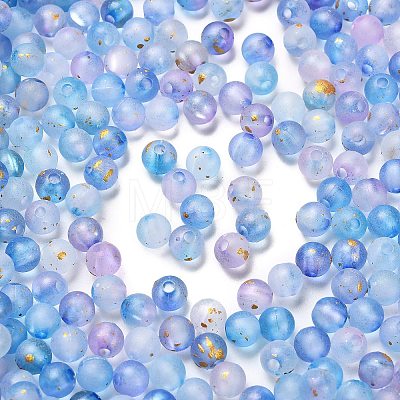 Frosted Transparent Acrylic Beads OACR-F013-12D-1