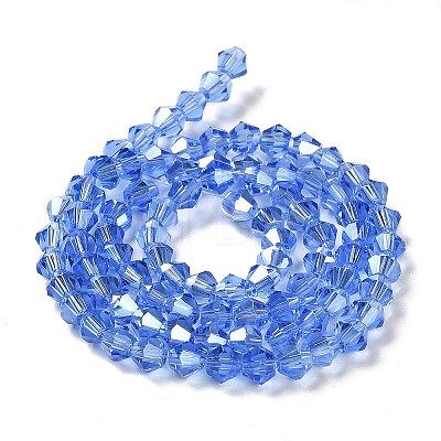Transparent Electroplate Glass Beads Strands EGLA-A039-T2mm-B07-1