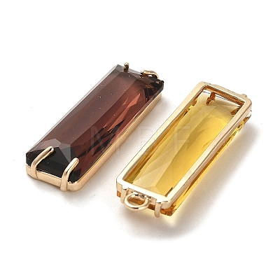 Glass with Golden Brass Pendants GLAA-G111-12G-1