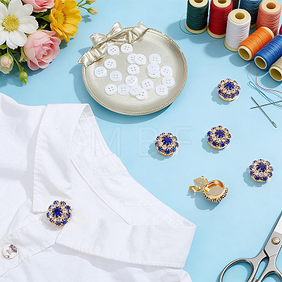 6Pcs Alloy Rhinestone Cufflinks FIND-NB0007-41C-1