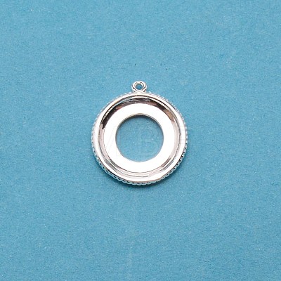 Brass Pendant Cabochon Settings KK-TAC0014-04A-S-1