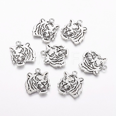 Tibetan Style Alloy Tiger Pendants LS-X-TIBEP-Q043-298-RS-1