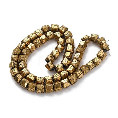 Electroplated Natural Lava Rock Beads Strands G-A256-D01-01G-1