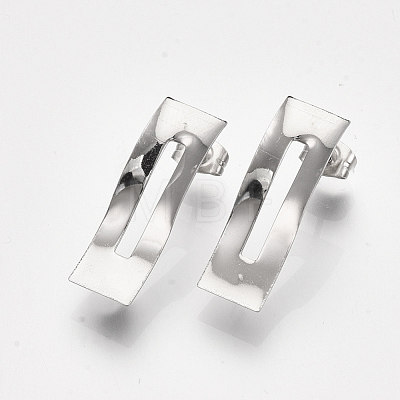 304 Stainless Steel Stud Earring Findings X-STAS-S079-53B-1