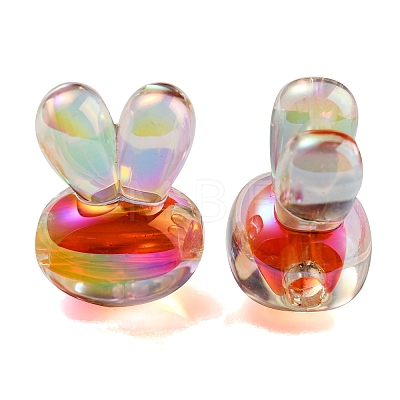UV Plating Rainbow Iridescent Acrylic Beads X1-PACR-E001-05D-1