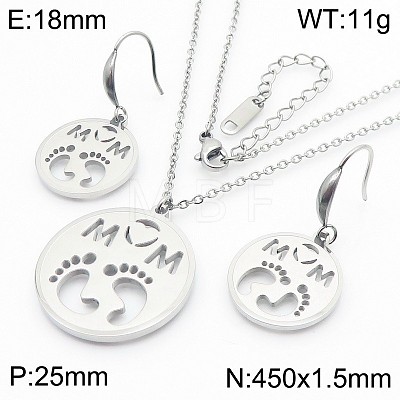 Mother's Day 304 Stainless Steel Jewelry Sets WGD8F21-04-1
