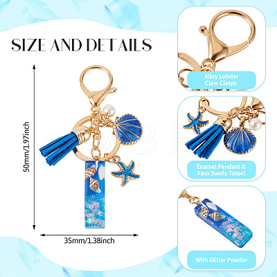 Star Resin & Shell Keychains KEYC-TAC00087-01I-1