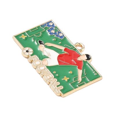 Sports Alloy Enamel Pendants ENAM-I074-01G-06-1