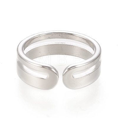 304 Stainless Steel Cuff Rings RJEW-H129-01P-1
